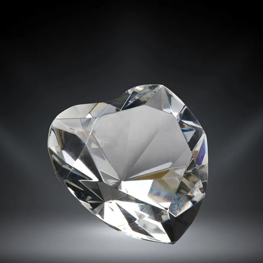 Heart Crystal Paperweight - 2 1/8" x 3 1/8"