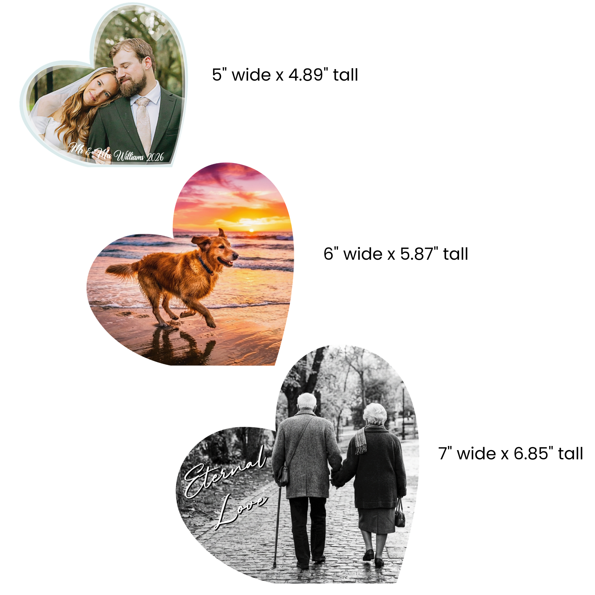 Custom Photo Acrylic Keepsake – Heart