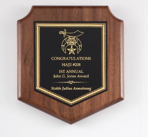 American Genuine Walnut Plaque with Satin Finish