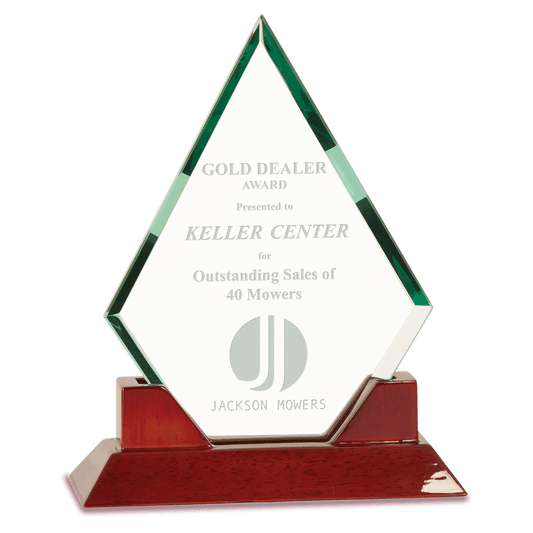 Jade Diamond Prestige Glass with Rosewood Piano Finish Base