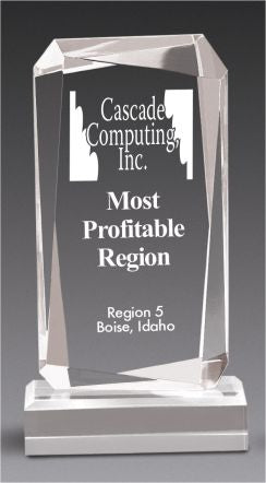 Faceted Rectangle Stand Up Acrylic Award