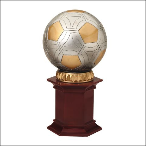 Soccer Ball On Base Large Figure Trophies - 12" Tall