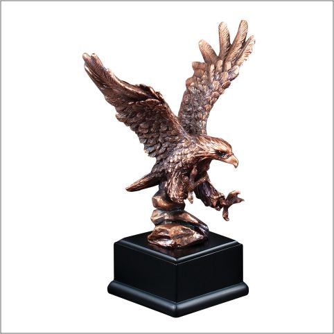 Eagle Landing on Black Base