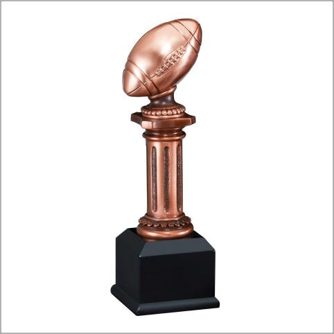 Football Pedestal Large Figure Trophies - 11" Tall