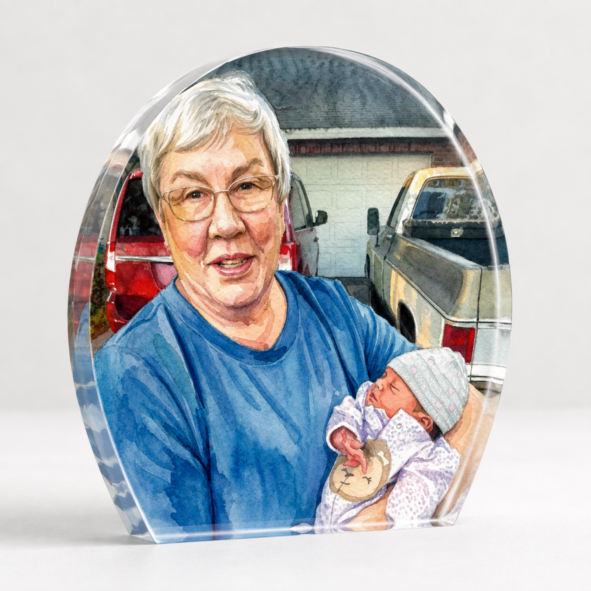 Custom Photo Acrylic Keepsake – Round