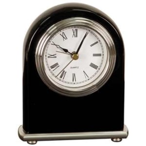 Black Piano Finish Arch Desk Clock