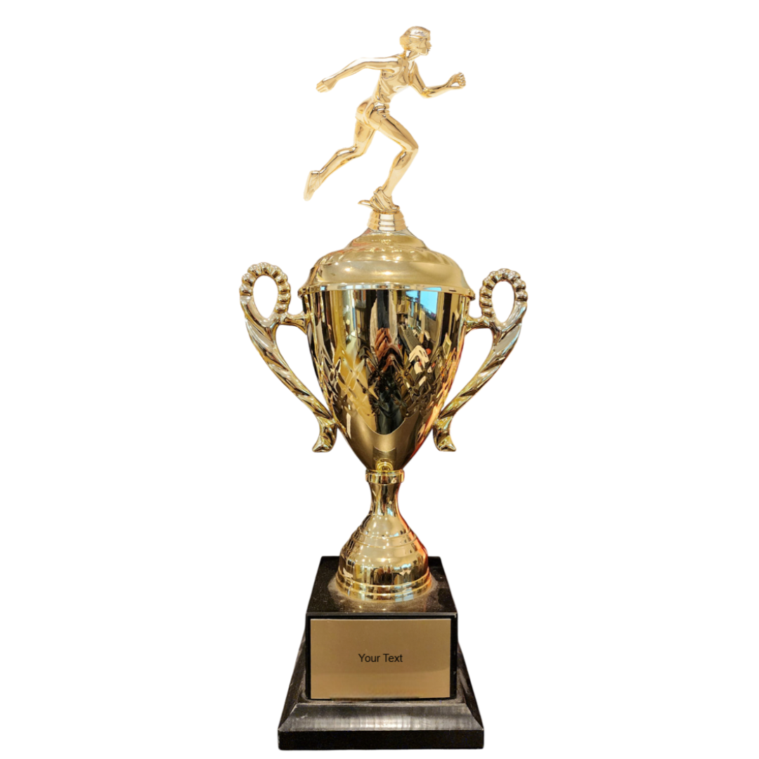 Track Cup Trophy with Lid and Figure