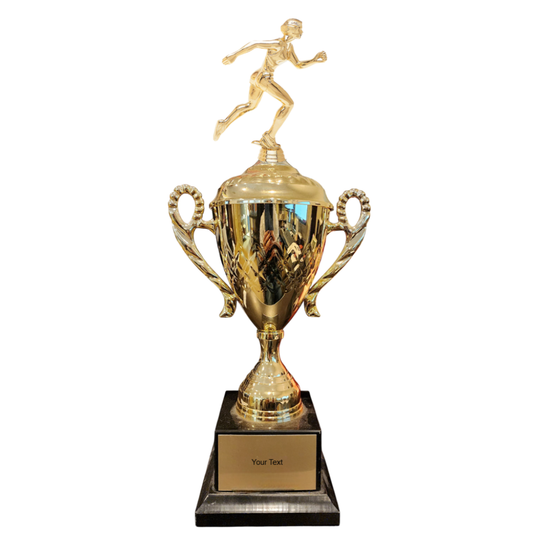 Track Cup Trophy with Lid and Figure
