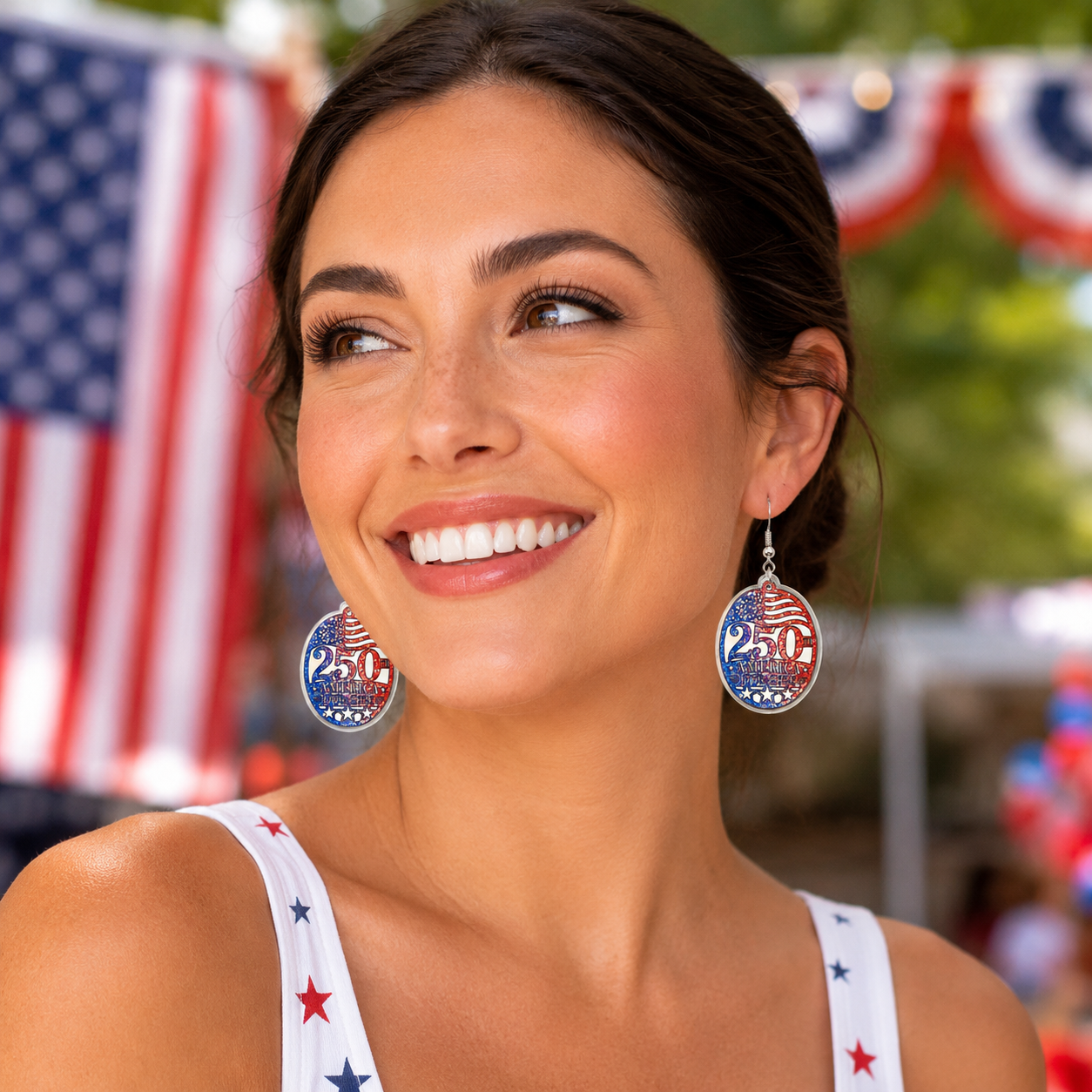 4th of July Earrings - America 250