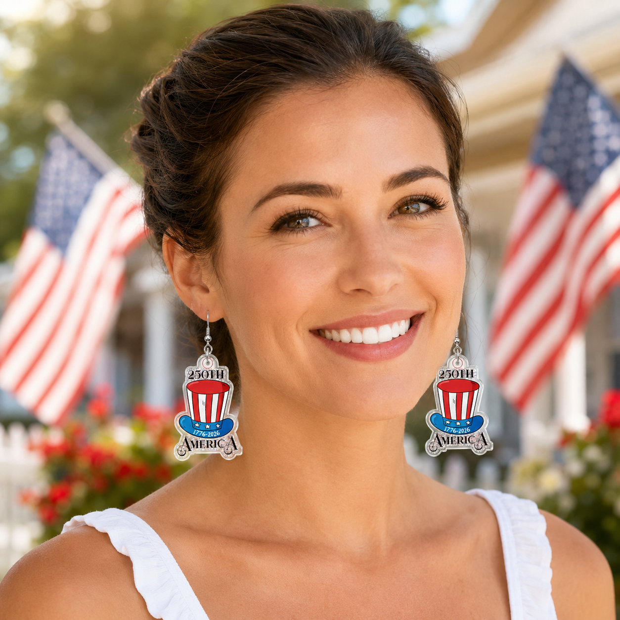 4th of July Earrings - America 250