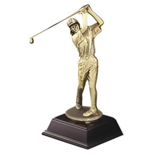 Golf Driver Female Large Figure Trophies - 10" Tall