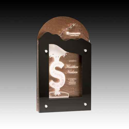 Investment Series Hammered Copper Acrylic Award