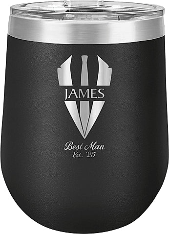 12 oz Stemless Insulated Wine Glass