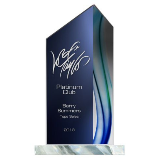 Aqua Series Zenith Stand Up Acrylic Award