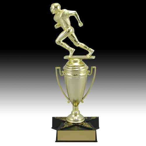 Star Base Trophy with Cup and Figure Single Column