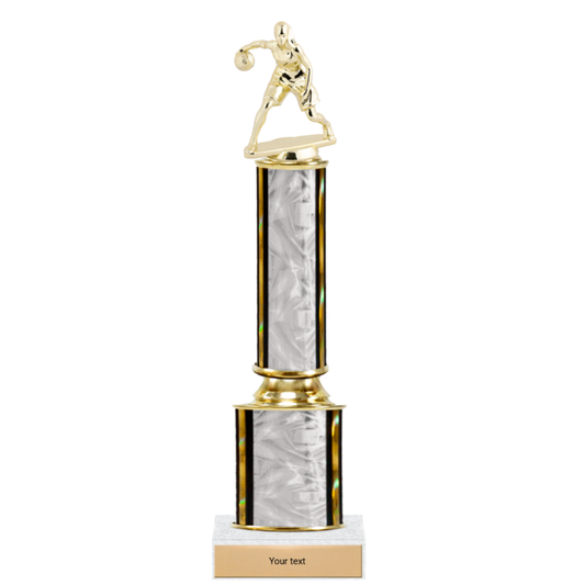Basketball 2 Tier Trophy w/ Figure