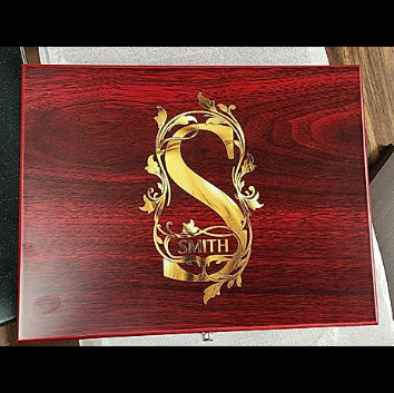 6 oz. Stainless Steel Flask Set in Wood Presentation Box