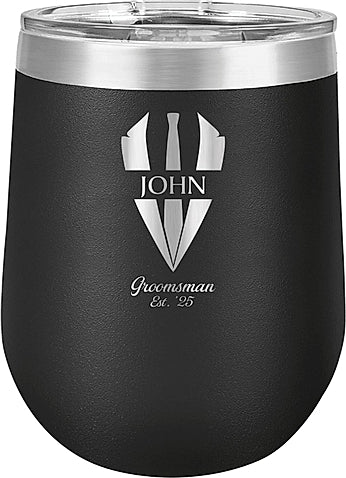 12 oz Stemless Insulated Wine Glass