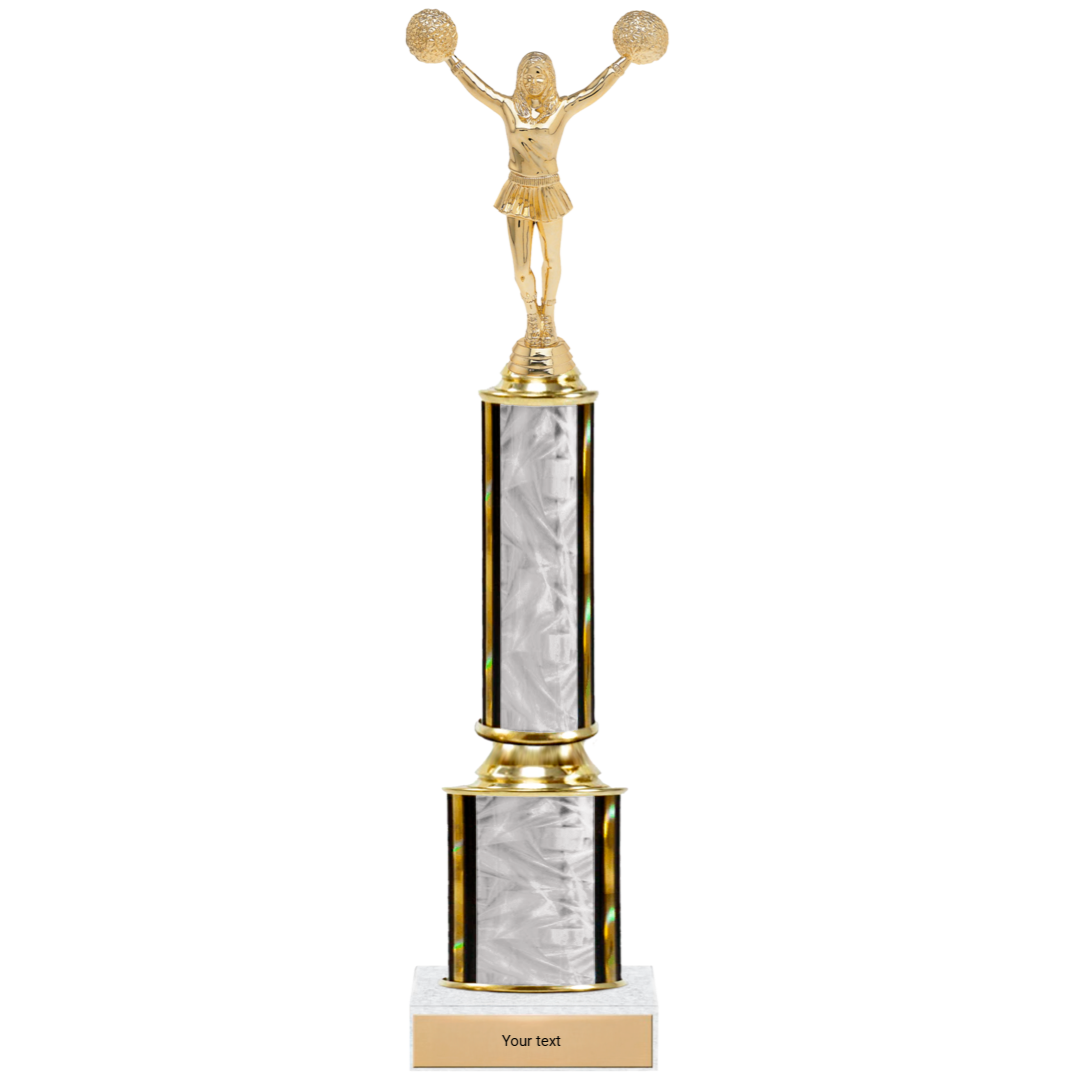 Cheerleading 2 Tier Trophy w/ Figure