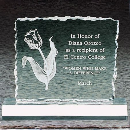 Cracked Ice Series Stand Up Acrylic Award