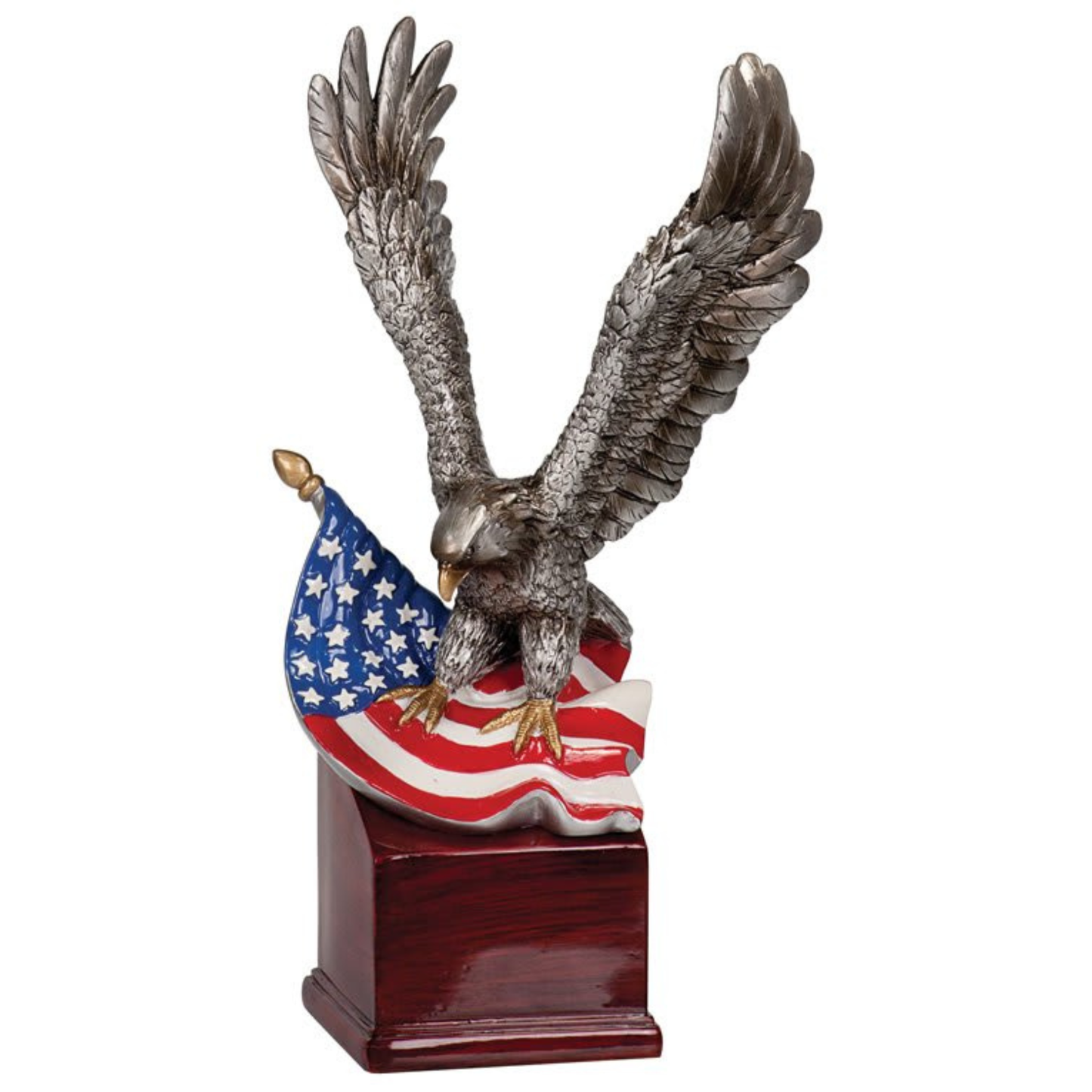 Eagle and Flag on Resin Base