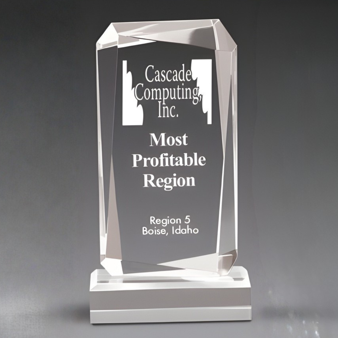 Faceted Rectangle Stand Up Acrylic Award
