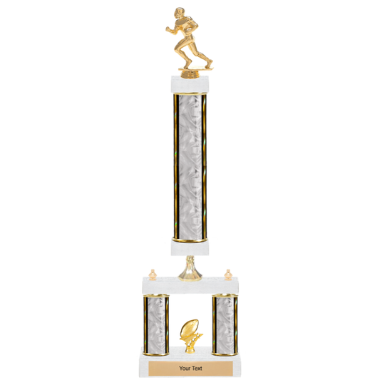 Football 3-Column 2-Tier Trophy – Elite