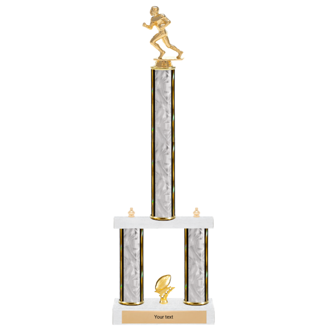 Football 3-Column 2-Tier Trophy – Classic