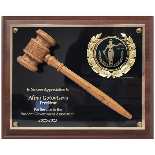 Classic Gavel Award Plaque