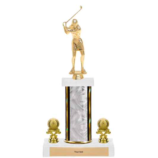 Golf Figure & Trim Single Column Trophy