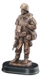 Soldier Standing Rifle Down Large Figure Trophies - 14" Tall