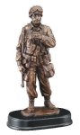 Soldier Standing With Binoculars Large Figure Trophies - 14" Tall