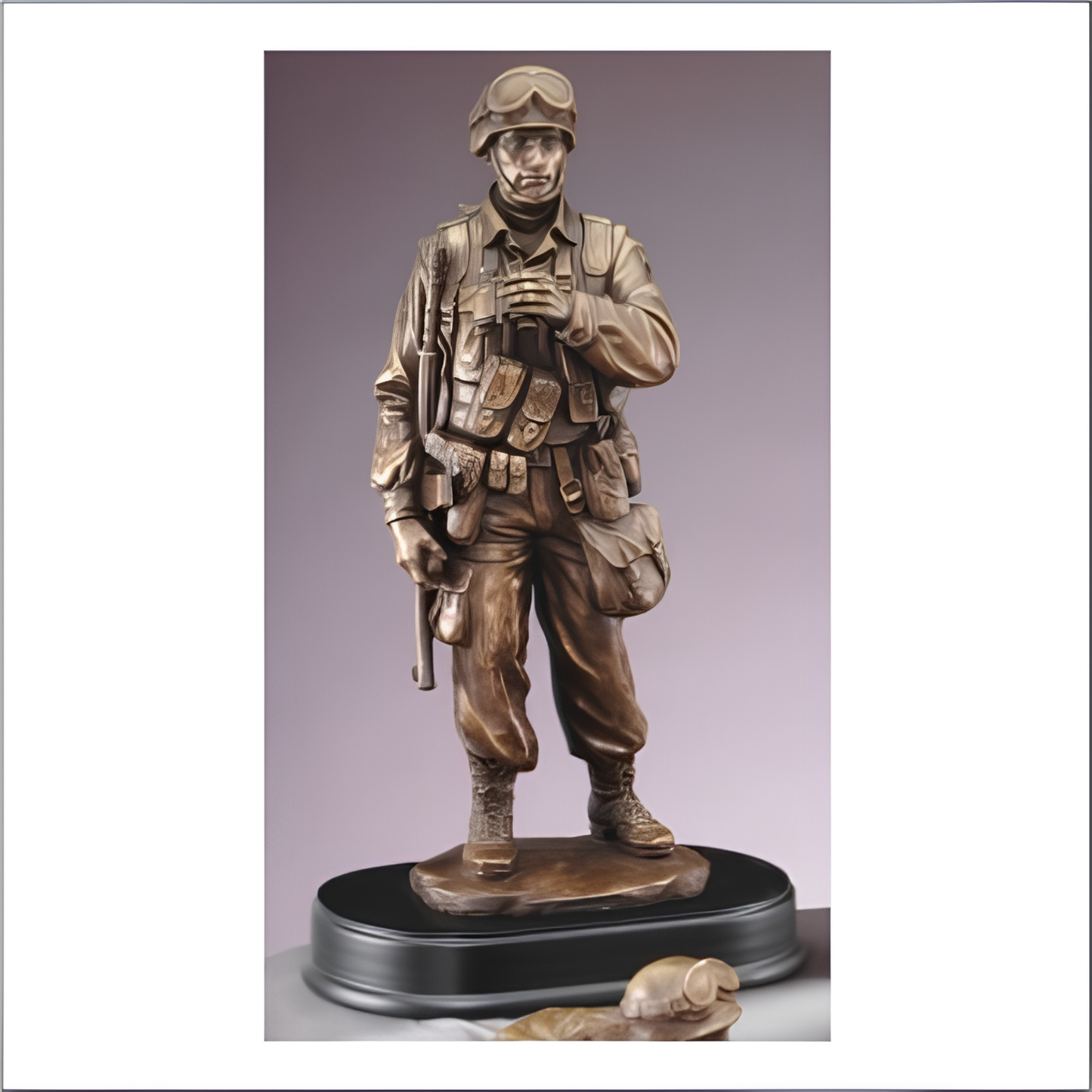 Soldier Standing With Binoculars Large Figure Trophies - 14" Tall