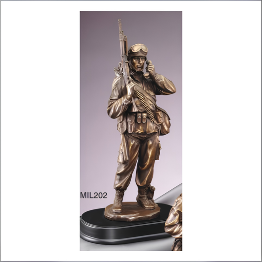 Standing With Field Phone Large Figure Trophies - 14'Tall
