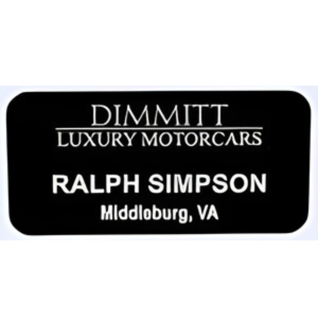 Laser Engraved Metal Name Badge