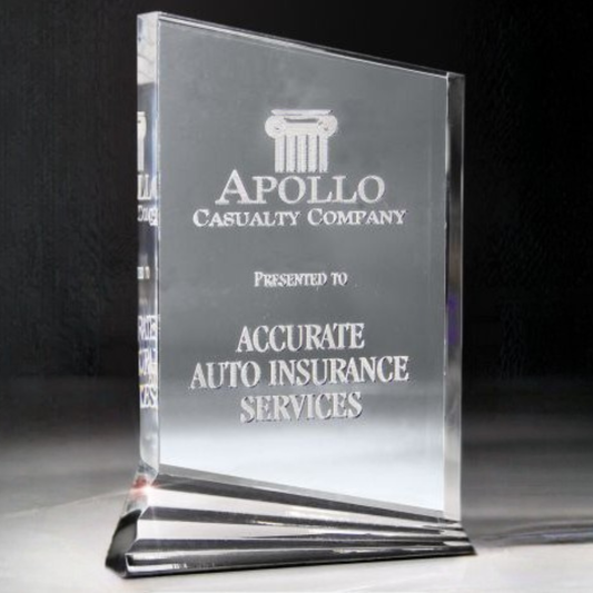 Nouveau Series Zenith Stand Up Acrylic Award