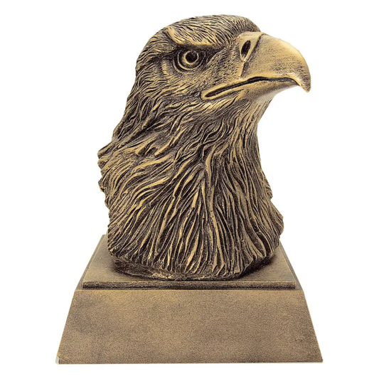 5.5" Gold Eagle Head Resin
