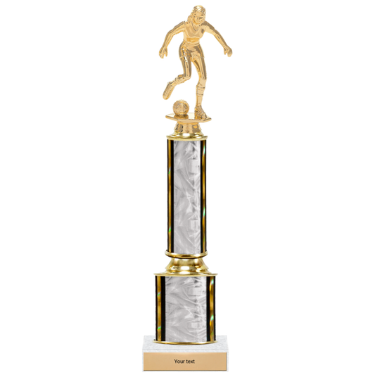 Soccer 2 Tier Trophy w/ Figure