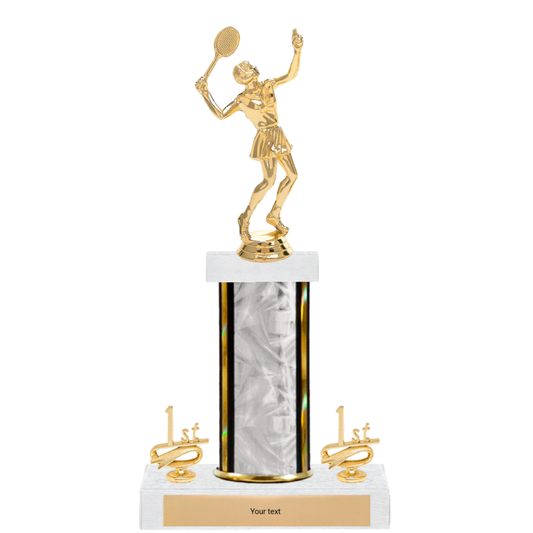 Tennis Figure & Trim Single Column Trophy