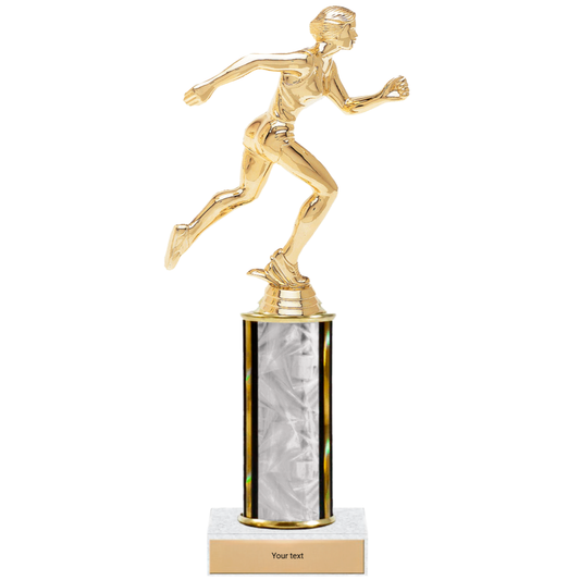 Track Single Column Trophy with Figure