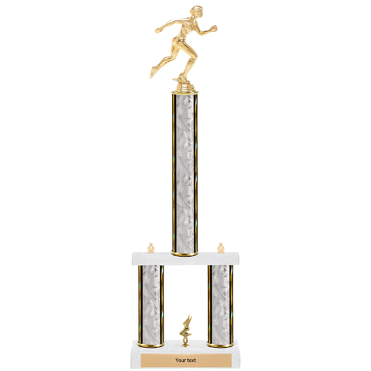 Track 3-Column 2-Tier Trophy – Classic