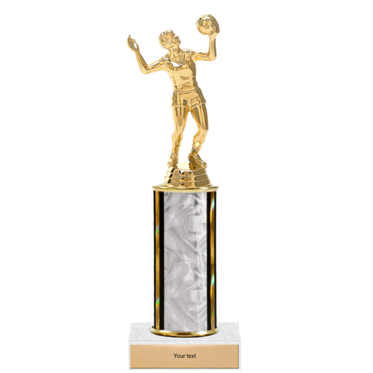 Volleyball Single Column Trophy with Figure