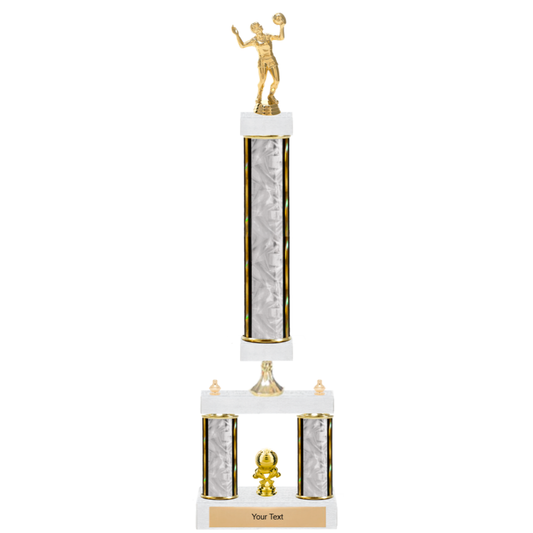 Volleyball 3-Column 2-Tier Trophy – Elite